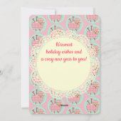 Argyle schapen breien naalden Kerstkaart (Achterkant)