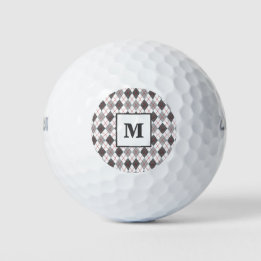 Argyle Schotse Rood Grijs Zilver Golf Eigen Monogr Golfballen