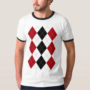Argyle: shirt "Crimson Contrast" (licht)