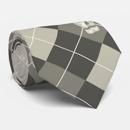 Argyle Skull Stropdas (Opgerold)