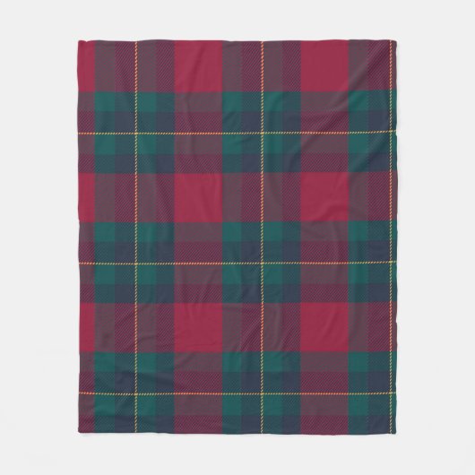 Argyle Tartan rood en groen patroon Fleece Deken (Voorkant)