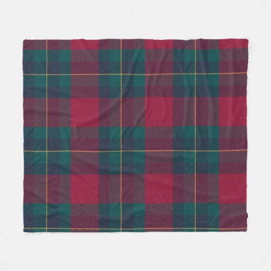 Argyle Tartan rood en groen patroon Fleece Deken (Voorkant (Horizontaal))