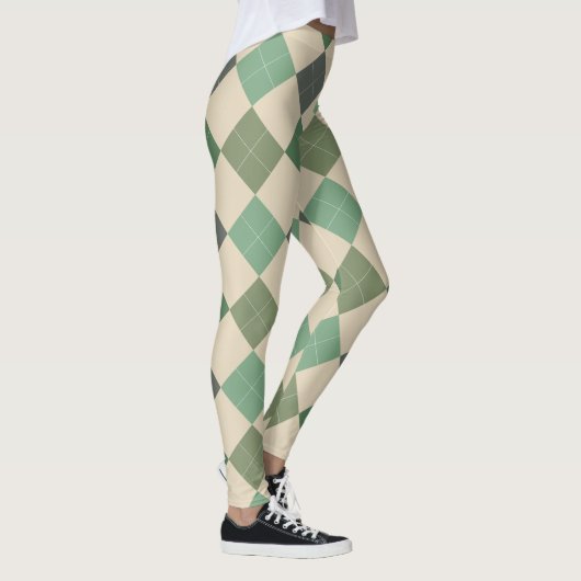 Argyle Textielpatroon Leggings 03 Klein (Rechts)