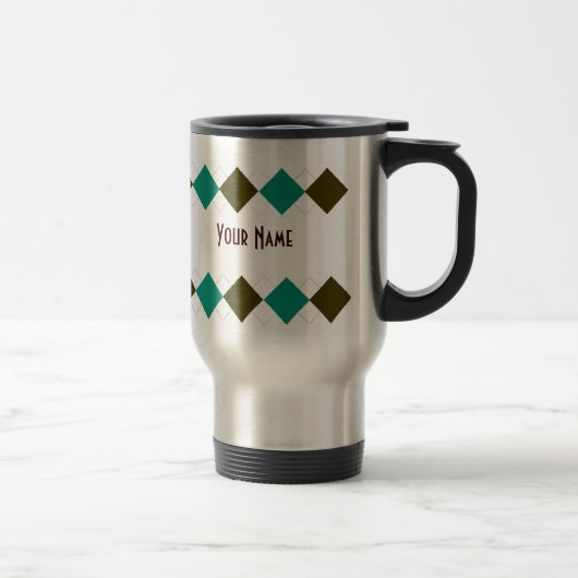 Argyle Travel Mug - persoonlijk Reisbeker (Rechts)