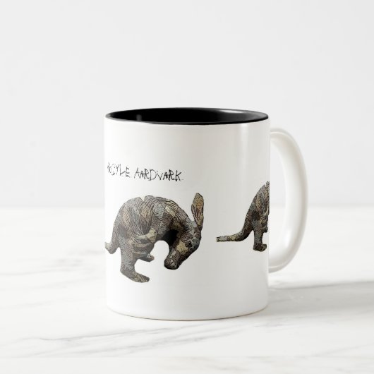 ArgyleAardvark2, ArgyleAardvark2, ArgyleAardvar... Tweekleurige Koffiemok (Voorkant rechts)