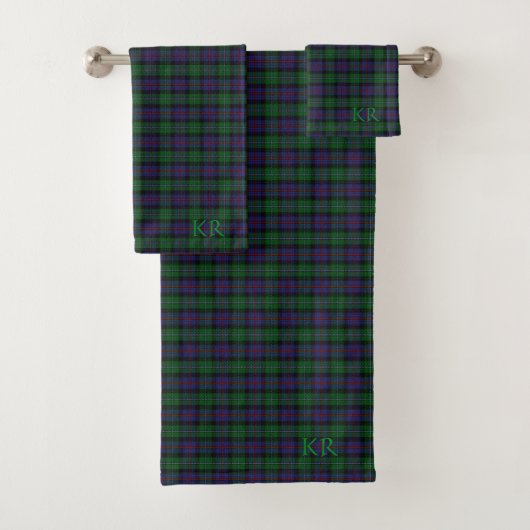 Argyll District Tartan met monogram/initialen Bad Handdoek (Insitu)