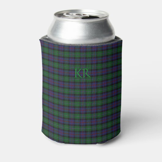 Argyll District Tartan met monogram/initialen Blikjeskoeler (Blikje Achterkant)
