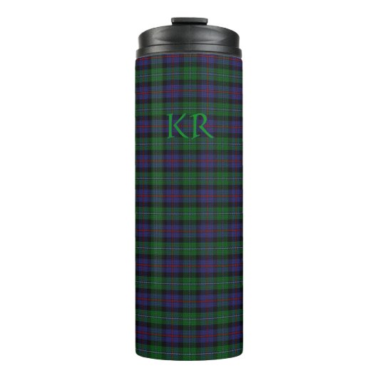 Argyll District Tartan met monogram/initialen Thermosbeker (Voorkant)