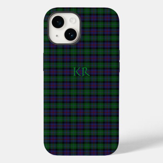 Argyll District Tartan met monogram / naam Case-Mate iPhone Case (Achterkant)
