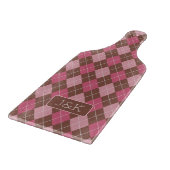 Argyll Golf Pattern Pink & Brown Custom zijns & He Snijplank (Hoek)