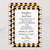 Argyll Ivory XI (Orange) Faire-part de mariage (Devant / Derrière)