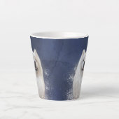 Ari het Samojeed collectie BLAUW Latte Mok (Voorkant)