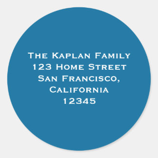 Ari Yonatan 1,5" retour adres envelop afdichting Ronde Sticker