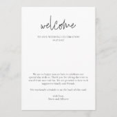 ARIA | Carte de bienvenue pour programme de mariag (Devant)