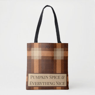 Aria Grace Autumn Hearth Gezellige Geruite Patroon Draagtas