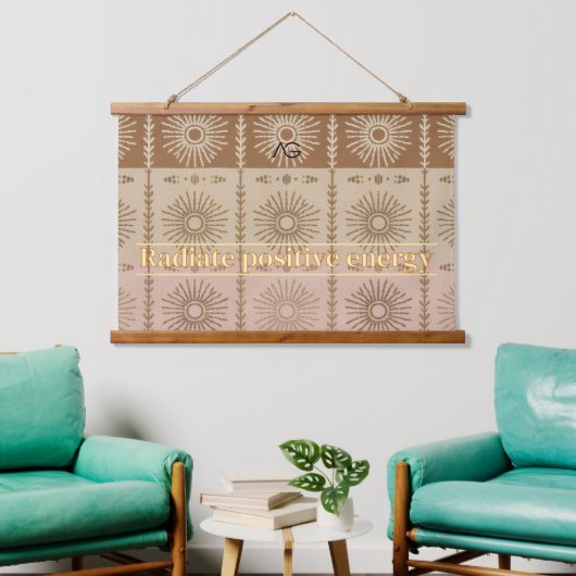Aria Grace Cinnamon Sun Tribal Radiance Pattern Hangend Wandkleed (Woonkamer)
