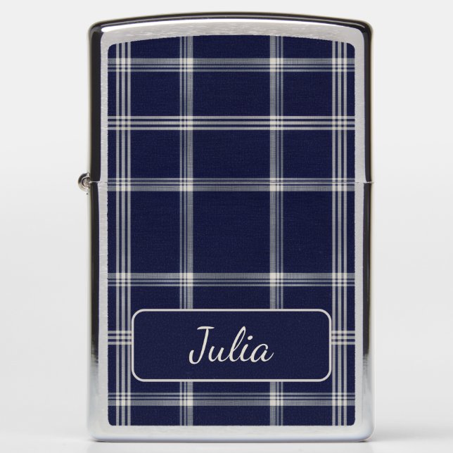 Aria Grace Midnight Elegance Luxe Plaid Pattern  (Voorkant)