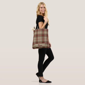 Aria Grace Olive & Wheat Rustieke Plaid Patroonnaa Draagtas