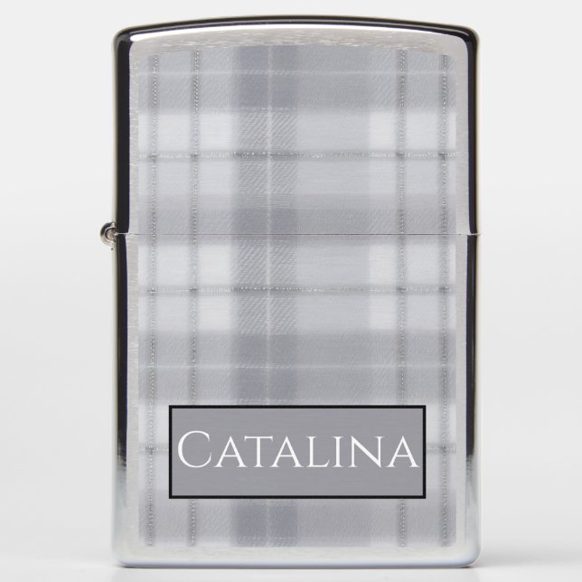 Aria Grace Silver Frost Winter Plaid Pattern Name (Voorkant)