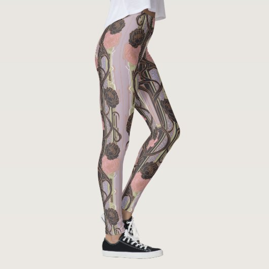 Aria Grace Urban Bloom Architectural Floral Design Leggings (Rechts)