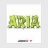 Aria Name Kiwi Design Autocollants (Feuille)