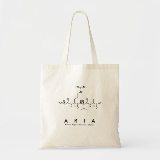 Aria peptide name bag tote bag (Voorkant)