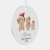Aria Personalized Baby's First Christmas Metalen Ornament (Voorkant Rechts)