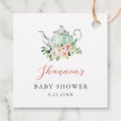 ARIA Tea Party Baby shower Bedankjes Labels (Achterkant)