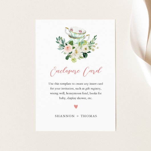 ARIA Tea Party Douche Invitation Carte de boîtier