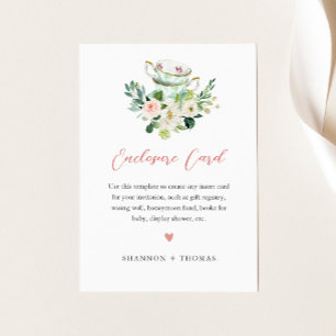 ARIA Tea Party Douche Uitnodiging Behuizing Kaart