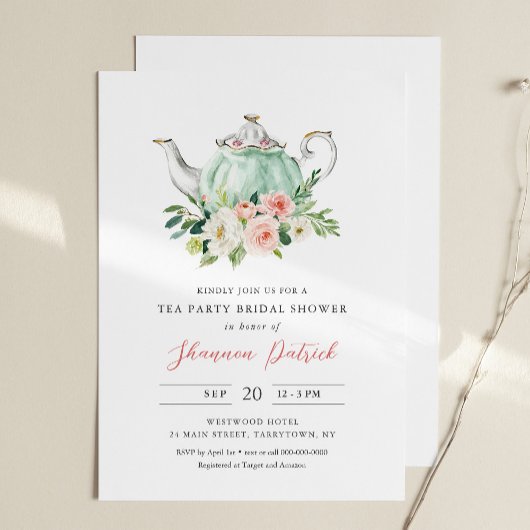 ARIA Tea Party Invitation de la douche nuptiale