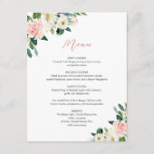 ARIA Tea Party Menu et Merci Note (Dos)