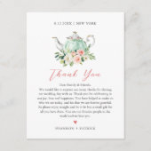 ARIA Tea Party Menu et Merci Note (Devant)