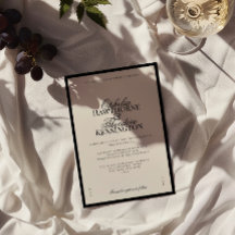 Aria | Zwart en beige minimaal elegant huwelijk
