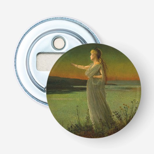 Ariadne bij Naxos John Atkinson Grimshaw Button Flesopener (Voorkant)