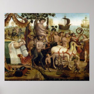 Ariadne in Naxos, van het verhaal van Theseus (oli Poster