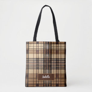 AriaGrace Camel Heritage Brits Tartan Schotlandse Draagtas
