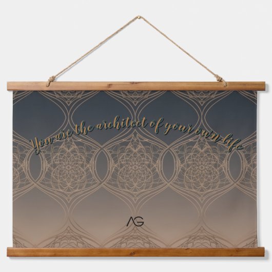 AriaGrace Slate Copper Moroccan Arc Pattern Vol 51 Hangend Wandkleed (Voorkant)