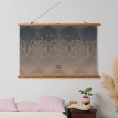 AriaGrace Slate Copper Moroccan Arc Pattern Vol 51 Hangend Wandkleed (Slaapkamer)