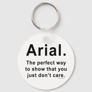 Arial Font Humor Mok Sleutelhanger