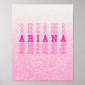 Ariana Pink Custom Repo Name Poster (Voorkant)