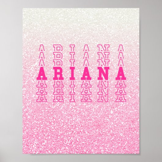 Ariana Pink Custom Repo Name Poster (Voorkant)