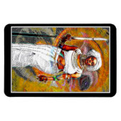 Arican Vrouw Warrior Magneet (Horizontaal)