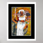 Arican Vrouw Warrior Poster (Voorkant)