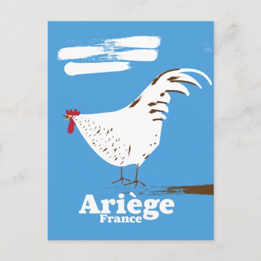 Ariège France reisposter. Briefkaart (Voorkant)