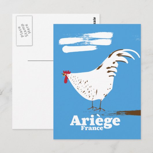 Ariège Frankrijk reisposter. Briefkaart (Voorkant / Achterkant)