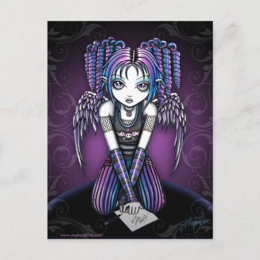Ariel Gothic Knealing Fairy Briefkaart (Voorkant)
