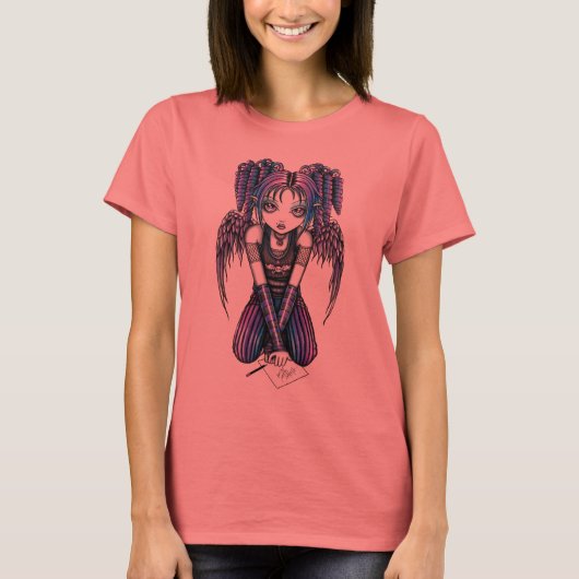 Ariel Pink Emo Angel Ringer Top (Voorkant)