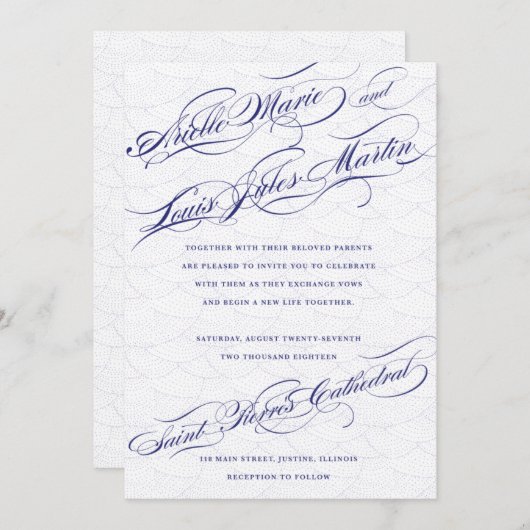 Arielle par Forever Mariage ・ Faire-part de mariag (Devant / Derrière)