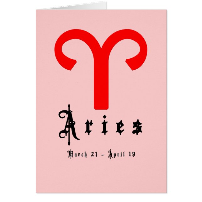 Aries, 21 maart - 19 april (Voorkant)